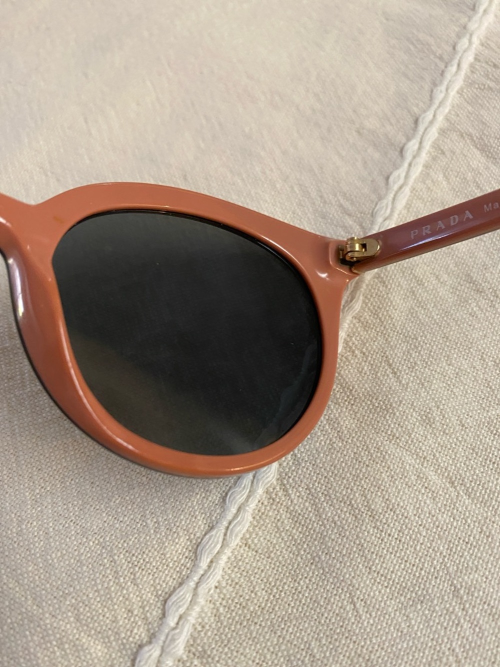 Prada SPR02X Black Pink Round Sunglasses Mirrored Lens - Picture 4 of 10